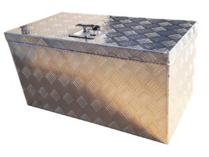 Toolbox Aluminium Checker Plate 28 x14 x14 inch